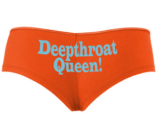 Deep throat Queen - Deepthroat Specialist - Orange Boyshort