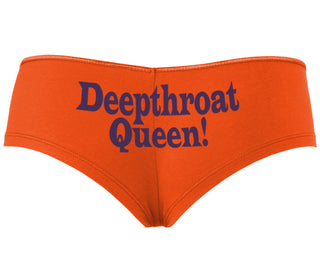 Deep throat Queen - Deepthroat Specialist - Orange Boyshort