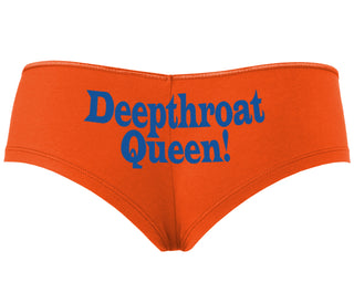 Deep throat Queen - Deepthroat Specialist - Orange Boyshort