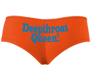 Deep throat Queen - Deepthroat Specialist - Orange Boyshort