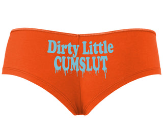 Dirty Little Cumslut - Orange Boyshort