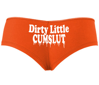 Dirty Little Cumslut - Orange Boyshort