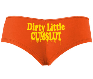Dirty Little Cumslut - Orange Boyshort