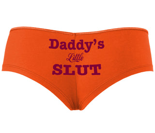 Daddy's Little Slut - Orange Boyshort