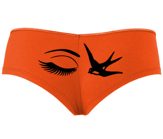 I Swallow - Eye Bird - Orange Boyshort