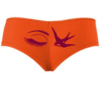 I Swallow - Eye Bird - Orange Boyshort