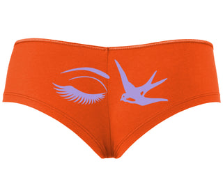 I Swallow - Eye Bird - Orange Boyshort