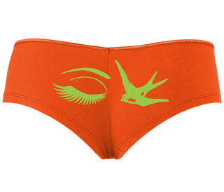 I Swallow - Eye Bird - Orange Boyshort