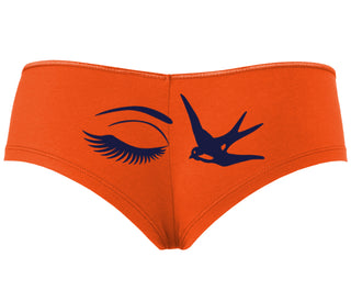 I Swallow - Eye Bird - Orange Boyshort