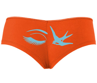 I Swallow - Eye Bird - Orange Boyshort