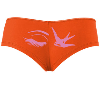 I Swallow - Eye Bird - Orange Boyshort