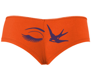 I Swallow - Eye Bird - Orange Boyshort