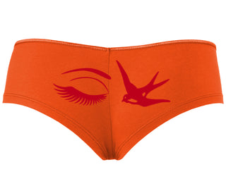 I Swallow - Eye Bird - Orange Boyshort