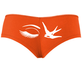 I Swallow - Eye Bird - Orange Boyshort