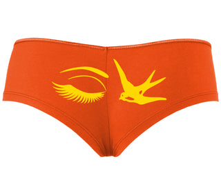 I Swallow - Eye Bird - Orange Boyshort