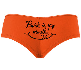 Finish In My Mouth - Orange Boyshort