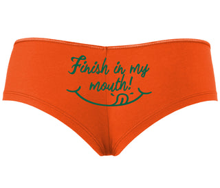 Finish In My Mouth - Orange Boyshort