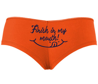 Finish In My Mouth - Orange Boyshort