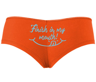 Finish In My Mouth - Orange Boyshort