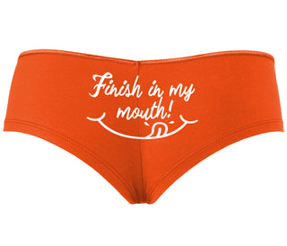 Finish In My Mouth - Orange Boyshort