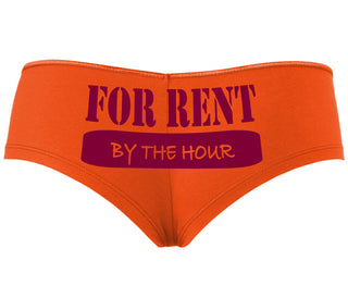 For Rent By The Hour - Orange Boyshort
