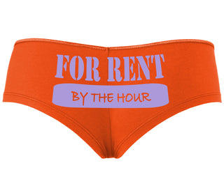 For Rent By The Hour - Orange Boyshort