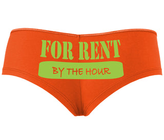 For Rent By The Hour - Orange Boyshort
