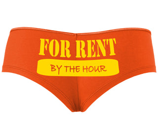 For Rent By The Hour - Orange Boyshort