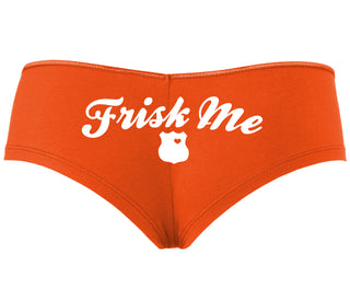 Frisk Me - Police Badge - Orange Boyshort