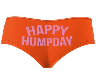 Happy Humpday - Orange Boyshort