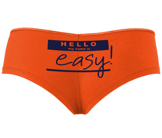 Hello My Name Is Easy - Orange Boyshort