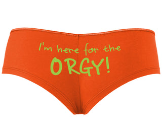 Here for the Orgy - Orange Boyshort