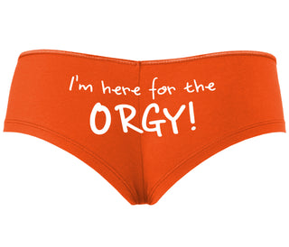 Here for the Orgy - Orange Boyshort