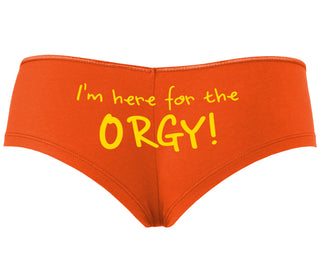 Here for the Orgy - Orange Boyshort