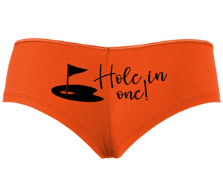 Hole In One - Funny Golf - Orange Boyshort
