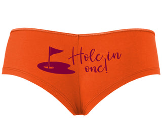 Hole In One - Funny Golf - Orange Boyshort