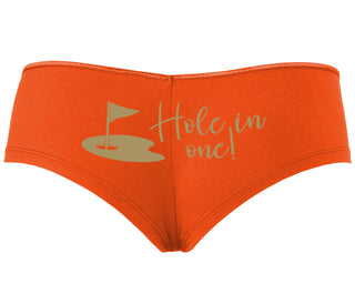 Hole In One - Funny Golf - Orange Boyshort