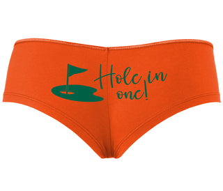 Hole In One - Funny Golf - Orange Boyshort