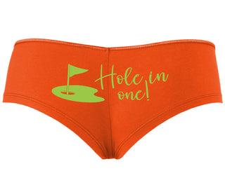 Hole In One - Funny Golf - Orange Boyshort