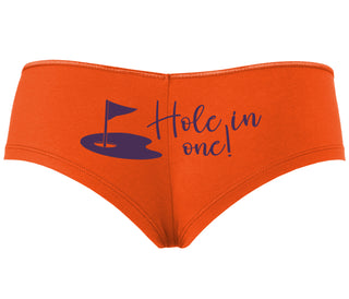 Hole In One - Funny Golf - Orange Boyshort