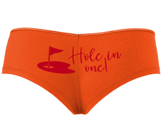 Hole In One - Funny Golf - Orange Boyshort