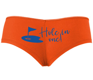 Hole In One - Funny Golf - Orange Boyshort