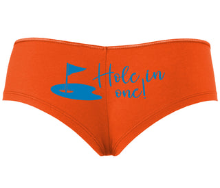 Hole In One - Funny Golf - Orange Boyshort