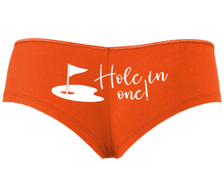 Hole In One - Funny Golf - Orange Boyshort