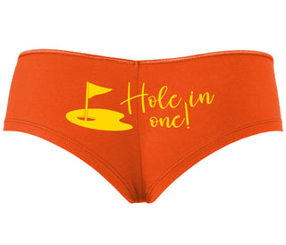 Hole In One - Funny Golf - Orange Boyshort