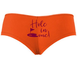 Hole In One - Suggestive Golf - Orange Boyshort