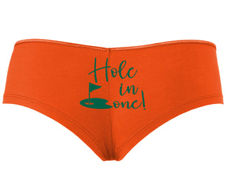 Hole In One - Suggestive Golf - Orange Boyshort