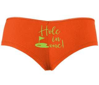 Hole In One - Suggestive Golf - Orange Boyshort