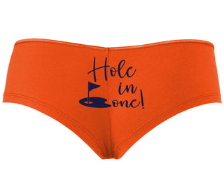 Hole In One - Suggestive Golf - Orange Boyshort