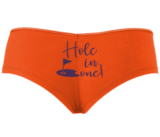 Hole In One - Suggestive Golf - Orange Boyshort